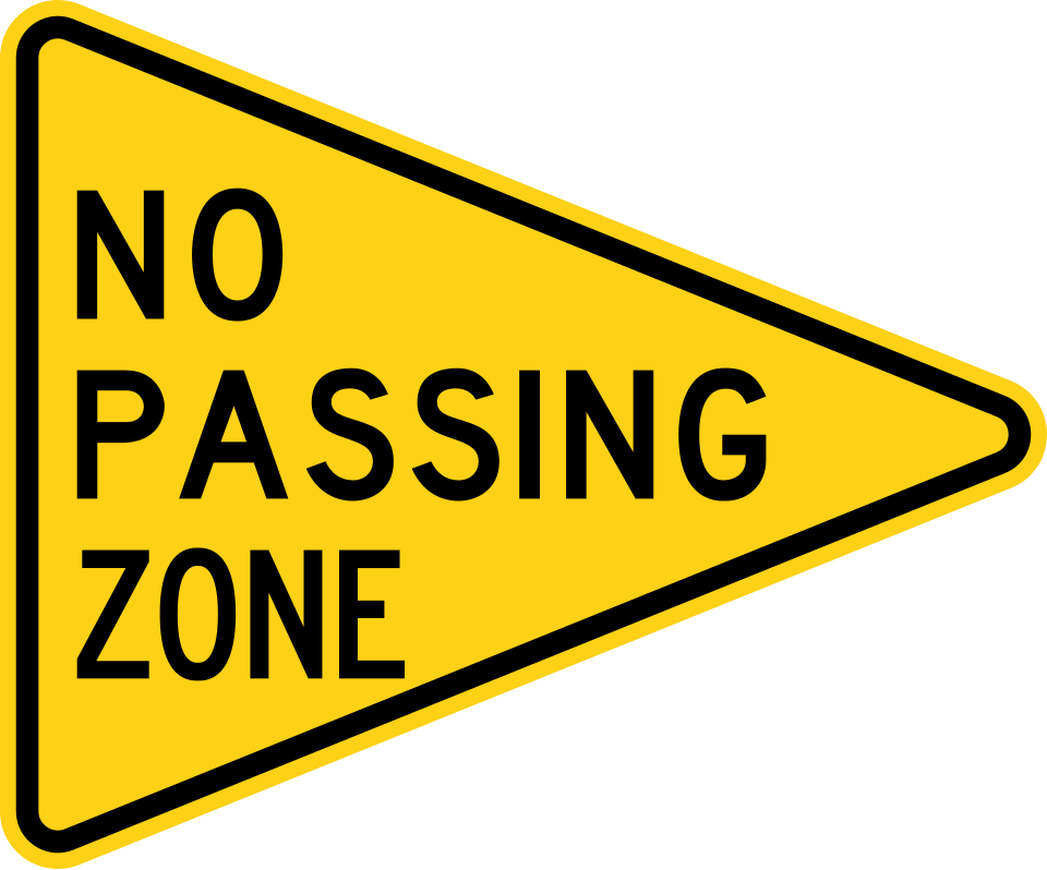no passing zone sign - US MUTCD