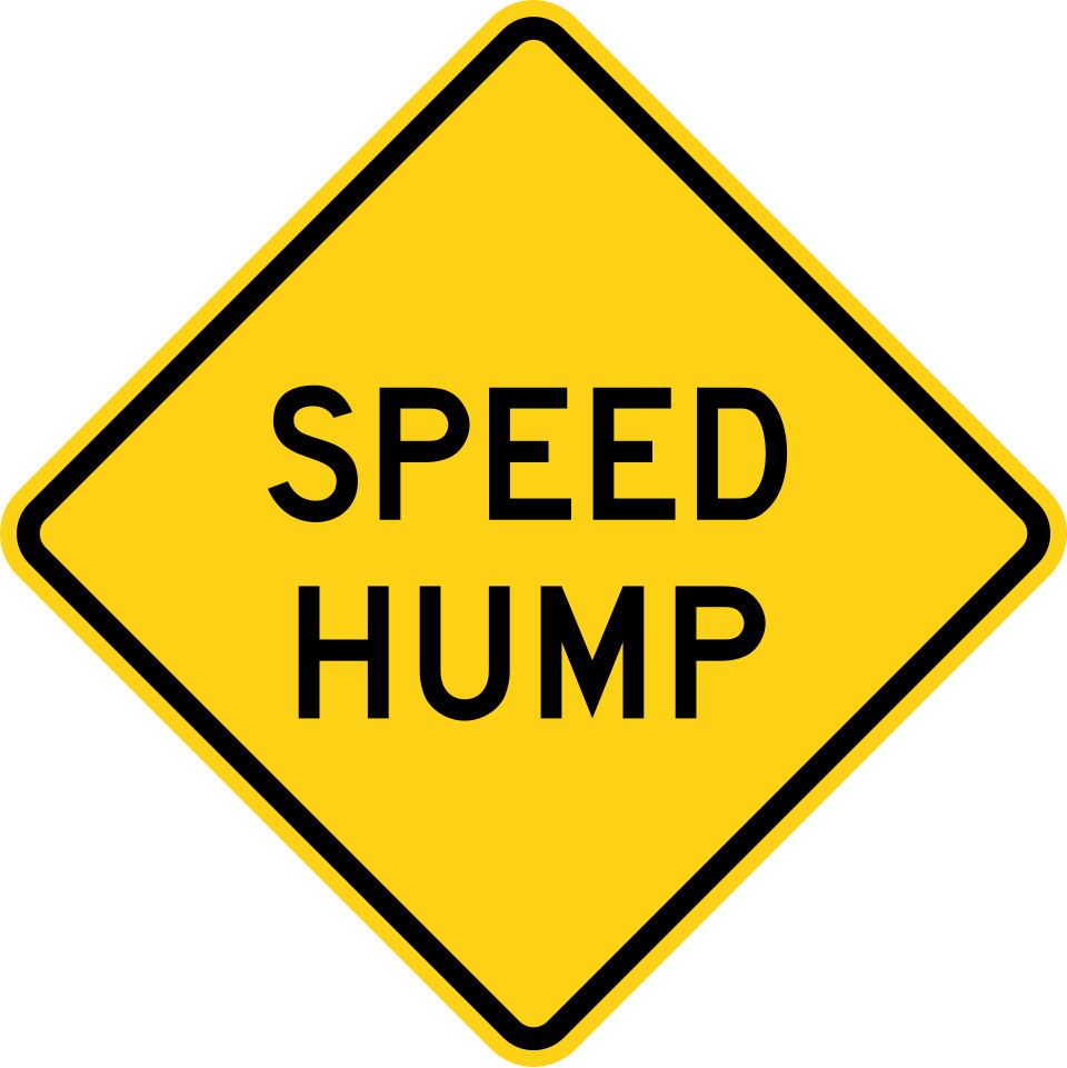 speed hump sign - US MUTCD